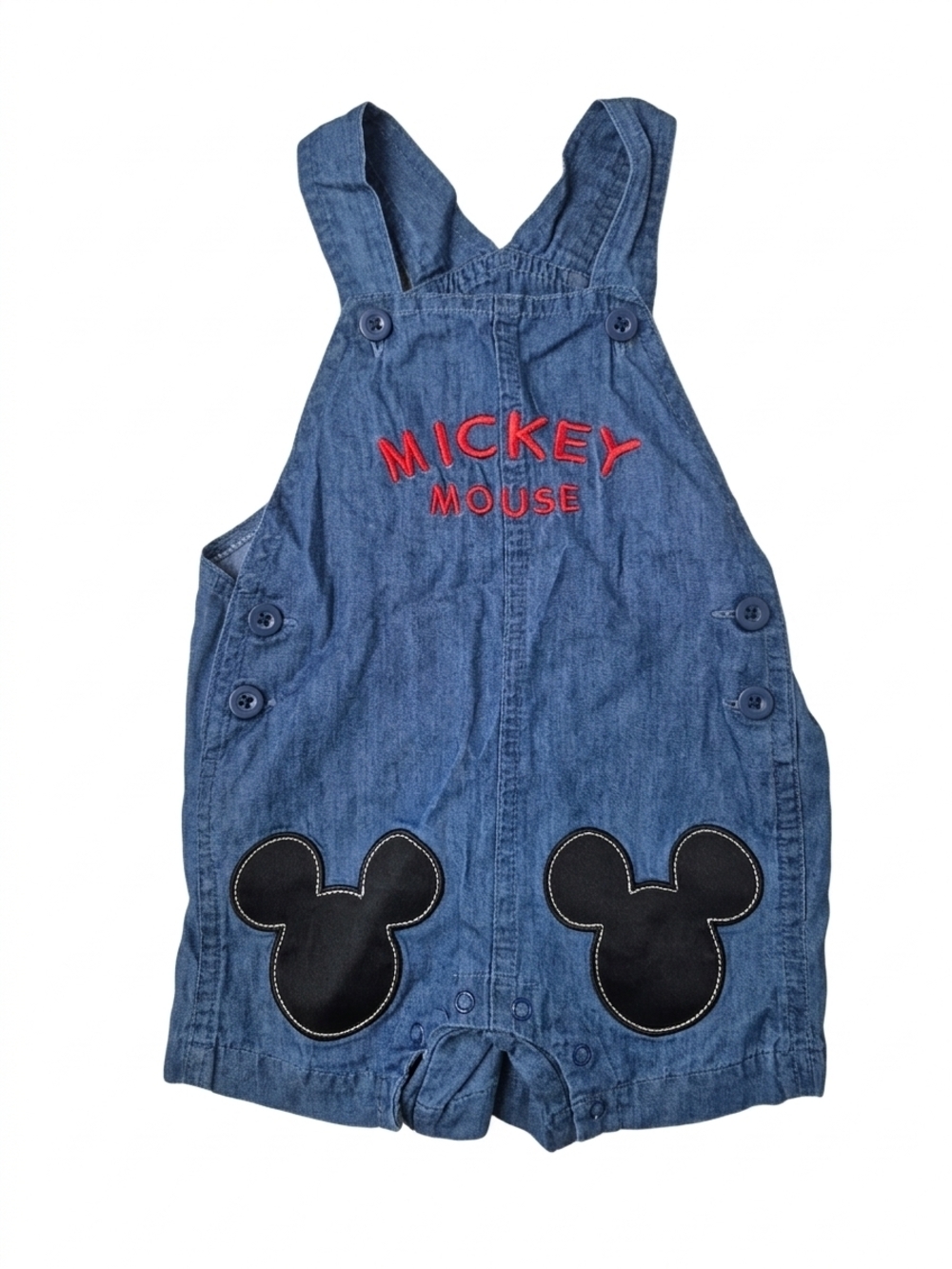 Disney Mickey Mouse Blue Denim Toddler Overalls